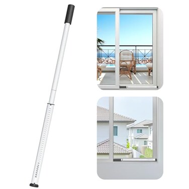 AceMining Sliding Door Security BarHeavy Duty Sliding Patio Door Lock Bar 2050inch Adjustable Multiuse Window Security Bars Sliding Door StopperWhite1Pack