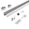JUBEST 4FT Commercial Grade Pocket Door Hardware and Track Set Sliding Door Hardware 4469 Durable and Smoothly Easy to Install