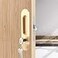 Fdit Zinc Alloy Invisible Sliding Door Latch Locks with 3 Keys for Bathroom Kitchen BalconyGold