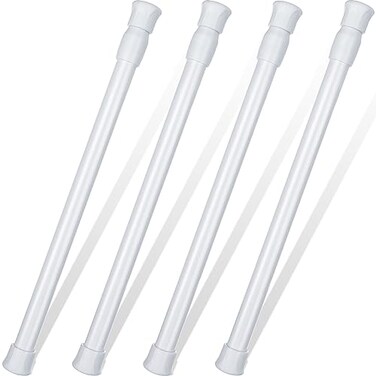 Droutti 4 Pack Sliding Door Security Bar Window Security Bars Adjustable Sliding Glass Door Lock Bars with Rubber Tips 98157 Inch Tension Rods 07 Inch in Diameter Window Safety Lock Bar for Door Bathr