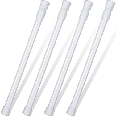 Droutti 4 Pack Sliding Door Security Bar Window Security Bars Adjustable Sliding Glass Door Lock Safety Bars Window Lock Bar with Rubber Tips 118197 Inch Tension Rods Security Stick for Door Bathroom