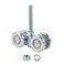 Mxfans Steel Sliding Track Roller Hanging Barn Door Rail Trolley Wheel H33 Replaces Stainless Steel Kit