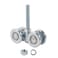 Mxfans Steel Sliding Track Roller Hanging Barn Door Rail Trolley Wheel H33 Replaces Stainless Steel Kit