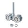 Mxfans Steel Sliding Track Roller Hanging Barn Door Rail Trolley Wheel H33 Replaces Stainless Steel Kit