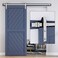 EaseLife 6 FT Brushed Nickel Sliding Barn Door Hardware Track KitBasic J PulleyHeavy DutySlide Smoothly QuietlyEasy Install 6FT Track Kit for 3036 Wide Single Door