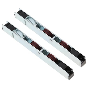 LT Easiyl 2Pcs Sliding Patio Door Rollers Sliding Door Double Pulley Stainless Steel Push Pull Door Window Pulley for UPVC Timber Aluminium Doors 160x12x20mm