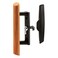 PRIME-LINE PrimeLine MP1095 Sliding Door Handle 312 In Diecast and Wood Black Hook Style Single Pack