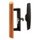 PRIME-LINE PrimeLine MP1095 Sliding Door Handle 312 In Diecast and Wood Black Hook Style Single Pack