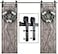 SMARTSTANDARD 8 FT Double Barn Door Hardware Kit Sliding Door TrackSmoothly and Quietly Includes Detailed Installation Fit 24 Wide Doorpanel J Shape Hanger Black
