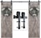 SMARTSTANDARD 8 FT Double Barn Door Hardware Kit Sliding Door TrackSmoothly and Quietly Includes Detailed Installation Fit 24 Wide Doorpanel J Shape Hanger Black