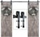 SMARTSTANDARD 8 FT Double Barn Door Hardware Kit Sliding Door TrackSmoothly and Quietly Includes Detailed Installation Fit 24 Wide Doorpanel J Shape Hanger Black