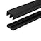 OUTWATER 12 Panel Sliding Door Track 36 Black Plastic Upper Lower Set USA Made Pack of 1 Outwater