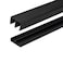 OUTWATER 12 Panel Sliding Door Track 36 Black Plastic Upper Lower Set USA Made Pack of 1 Outwater