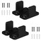 Bdmetals Sliding Barn Door Floor Guide Aluminum TGuideFloor Mounted Bottom Guides Heavy Duty Barn Door Hardware Adjustable for Sliding Closet DoorsBlack4PK