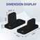 Bdmetals Sliding Barn Door Floor Guide Aluminum TGuideFloor Mounted Bottom Guides Heavy Duty Barn Door Hardware Adjustable for Sliding Closet DoorsBlack4PK