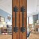 Eumtenr Rustic Barn Door Handles for Sliding Door 12 Heavy Duty Large Design Pull for DIY Sliding Barn Door Gate Shed Garage Square Solid Metal Material Matte Black