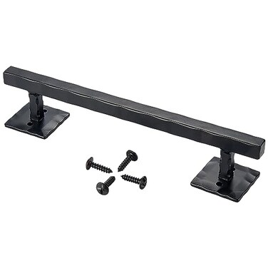 Eumtenr Rustic Barn Door Handles for Sliding Door 12 Heavy Duty Large Design Pull for DIY Sliding Barn Door Gate Shed Garage Square Solid Metal Material Matte Black