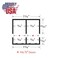 OUTWATER 12 Panel Sliding Door Track 36 Brown Plastic Upper Lower Set USA Made Pack of 1 Outwater