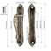 HSEANHM Heavy Duty Pull and Sliding Barn Door Pull Handle Bronze Set Large Rustic TwoSide Design for Gates Garages Sheds Furniture Solid Alloy Material Antique Door Handle Bronze Tone685in
