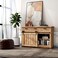 BINOTE 45FT Bypass Mini Barn Door Hardware Kit Double Super Mini Sliding Barn Door Roller Set Apply for Storage Window TV Stand ClosetNo Cabinet