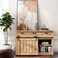 BINOTE 45FT Bypass Mini Barn Door Hardware Kit Double Super Mini Sliding Barn Door Roller Set Apply for Storage Window TV Stand ClosetNo Cabinet