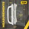 G.A.S Hardware GAS Hardware 10 Olympus Sliding Patio Glass Door Offset Pull Handle Set Replacement NonKeyed Handle fits 3 inches Hole Spacing and 114 to 214 Door Thickness White
