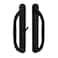 G.A.S Hardware GAS Hardware 10 Olympus Sliding Patio Glass Door Offset Pull Handle Set Replacement NonKeyed Handle fits 3 inches Hole Spacing and 114 to 214 Door Thickness Black