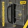 G.A.S Hardware GAS Hardware 10 Olympus Sliding Patio Glass Door Offset Pull Handle Set Replacement NonKeyed Handle fits 3 inches Hole Spacing and 114 to 214 Door Thickness Black