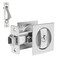 Dontay Keyed Pocket Door Lock with Pull HandleFlush Mount Recessed Knob238 inch BacksetSquare Bed Bath Hardware Fit Sliding Barn Interior Door Thickness 138 to 2316 inchBrushed Nickel1