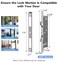Anweller 2885 Mortise Sliding Glass Door Lock Smart Fingerprint Code Keypad RFID Remote App Electronic Digital Biometric Safety Patio Door Double Hook Mortise Lock Set with Handle