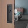 youthua Modern Pocket Door Hardware Set Privacy Lock with Finger Flush Pulls Soft Close for Sliding Barn Doors Pocket Doors Bedroom Black Privacy Lock