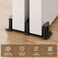BINOTE Sliding Closet Door Floor Guide Sliding Door Guides Floor Mount for Double Bypass Door Update Adjustable 3Roller Design