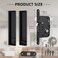 youthua Pocket Door Lock Hardware Set Privacy Handle with Hidden Pull Recessed Latch Fit for 1 916 to 2 The Thick of Wooden Doors Rectangular Black