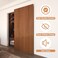 JUBEST 32 Concealed Barn Door Hardware Kit with Soft Close Mechanism Wall Mounted Invisible Sliding Door Track for Opening Width 24 to 28 Hidden Barn Door Hardware Kit Door Needs Groove