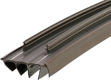 M-D Building Products MD Building Products 67967 Kerf Style 36 Inch Vinyl Replacement Door Bottom with Vinyl Fins Brown 2 Pack