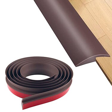 LLZHYA Floor Rubber Transition Strip Self Adhesive Carpet to Tile Transition Strip Edging Trim Strip for Threshold Transitions with a Height Less Than 5 mm02in Coffee 656FT