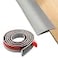 LLZHYA Floor Rubber Transition Strip Self Adhesive Carpet to Tile Transition Strip Edging Trim Strip for Threshold Transitions with a Height Less Than 5 mm02in Grey 164FT
