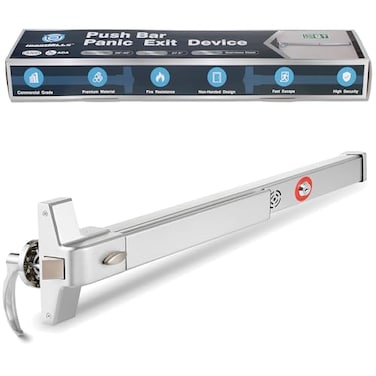 IRONWALLS Push Bar Panic Exit Device with Alarm Exterior Lever 70cm275 Long Alarmed Emergency Exit Door Push Bar Lock Fireproof Commercial Panic Door Hardware for Doors 27541 Wide