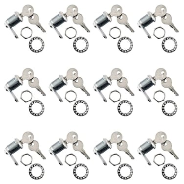 Knupp Co. Replacement Lock Key Set Compatible with Rubbermaid Commercial Cart 6181 FG6181L20000 12 Locks with 24 Keys 12 PK