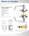 Polar Tangro Commercial Grade Bathroom Door LockPrivacy Indicator Lock Vacant or inUse Occupied Door Handle Left Right Reversible Bathroom Lever Lock Perfect for Office Restaurant Hospitals Satin Chro