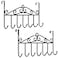 YD Youdepot Youdepot Over The Door Hook Towel Rack Coat Rack Hanger Behind Bathroom Door 2 Pieces 7 Hooks Black