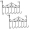 YD Youdepot Youdepot Over The Door Hook Towel Rack Coat Rack Hanger Behind Bathroom Door 2 Pieces 7 Hooks Black