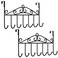YD Youdepot Youdepot Over The Door Hook Towel Rack Coat Rack Hanger Behind Bathroom Door 2 Pieces 7 Hooks Black