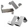 Mziart Pack of 4 Stainless Steel Reversible Over Door Cabinet Drawer Hooks Office Kitchen Towel Coat Hooks Rack Silver