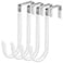 DkOvn 4 Pack Over The Door Hooks Fits Doors Less Than 14in Thick White Rubber Surface Prevent Scratch Door Hanger Hooks for Bathroom Living Room Kitchen Hanging Clothes Towels Bags
