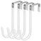 DkOvn 4 Pack Over The Door Hooks Fits Doors Less Than 14in Thick White Rubber Surface Prevent Scratch Door Hanger Hooks for Bathroom Living Room Kitchen Hanging Clothes Towels Bags