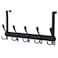 Encozy Over The Door HooksCoat Rack for Hanging Clothes Hat Towel Heavy Duty Black 1pcs