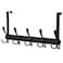 Encozy Over The Door HooksCoat Rack for Hanging Clothes Hat Towel Heavy Duty Black 1pcs