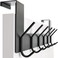 SKOLOO Over The Door Hook 6 Hooks No Assembly Required Stainless Steel Door Hooks Over Door Coat Rack for Hanging Coats Clothes Hats Robes Black