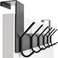 SKOLOO Over The Door Hook 6 Hooks No Assembly Required Stainless Steel Door Hooks Over Door Coat Rack for Hanging Coats Clothes Hats Robes Black